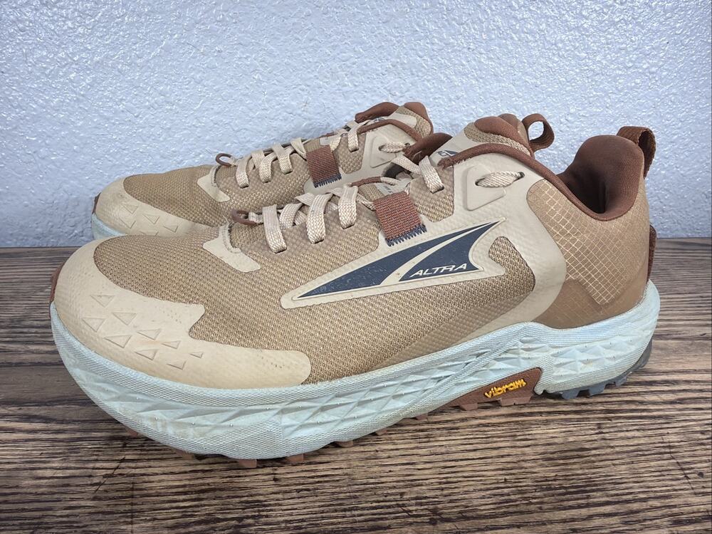 Altra Timp 5 Trail Running Shoes Men 9 Vibram Megagrip Tan AL0A85PE991
